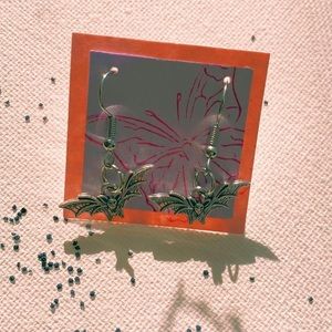 Handmade bat earrings 🦇